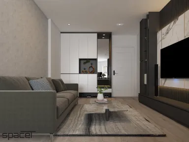 Phòng khách Lối vào - Căn hộ chung cư An Phú Apartment Quận 6 - Phong cách Modern