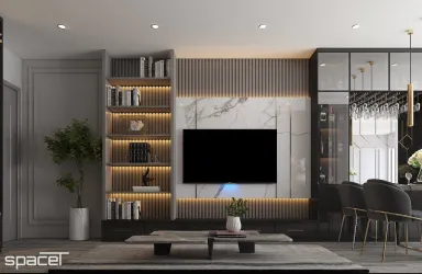 Phòng khách - Căn hộ An Phú Apartment Quận 6 - Phong cách Modern