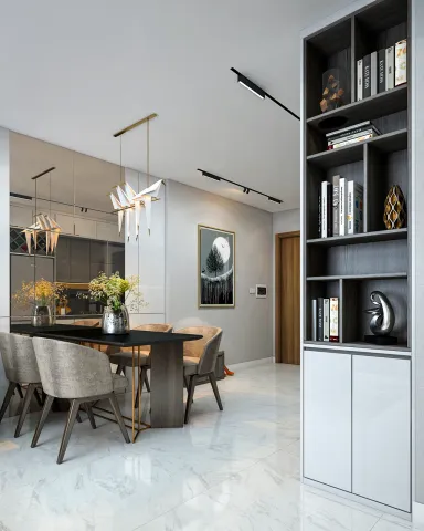 Phòng ăn - Căn hộ 3PN Vinhomes Grand Park - Phong cách Modern