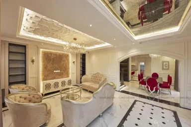 Phòng khách Phòng ăn - Biệt thự Sol Villas TP. Thủ Đức - Phong cách Neo Classic