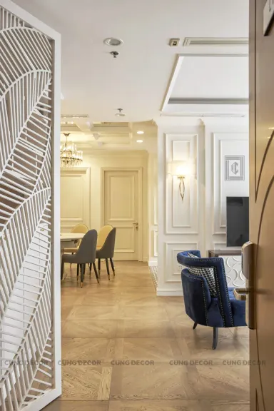 Phòng khách Phòng ăn - Căn hộ Landmark 81 Vinhomes Central Park - Phong cách Neo Classic