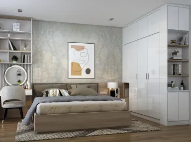 Phòng ngủ - Nhà phố 90m2 Quận 9 - Phong cách Modern