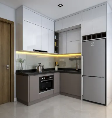 Phòng bếp - Căn hộ 1PN Vinhomes Grand Park - Phong cách Modern