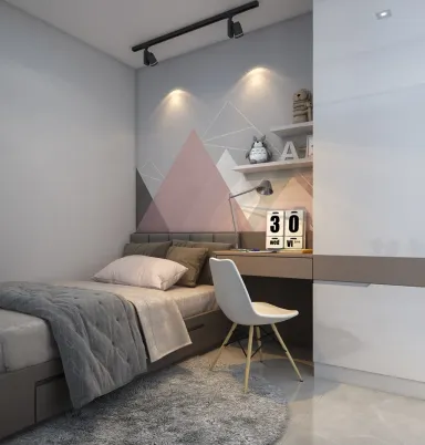Phòng ngủ Phòng làm việc - Căn hộ 1PN Vinhomes Grand Park - Phong cách Modern