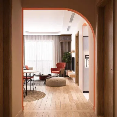 Lối vào - Căn hộ Masteri Thảo Điền - Phong cách Color Block