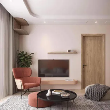 Phòng khách - Căn hộ Masteri Thảo Điền - Phong cách Color Block