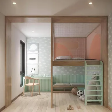 Phòng cho bé - Căn hộ Masteri Thảo Điền - Phong cách Color Block