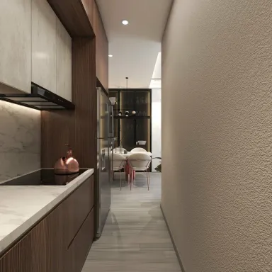 Phòng bếp - Căn hộ chung cư Grand View C - Phong cách Modern