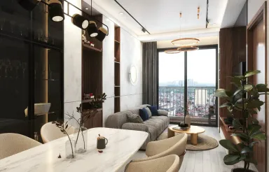 Phòng khách Phòng ăn - Căn hộ chung cư Grand View C - Phong cách Modern