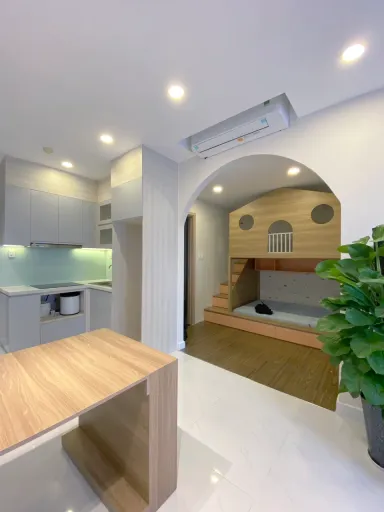 Phòng bếp Phòng ăn Phòng cho bé - Căn hộ Safira Khang Điền - Phong cách Scandinavian + Modern