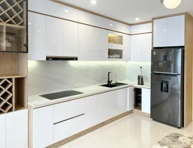 Phòng bếp - Căn hộ Tòa S10.03 The Origami Vinhomes - Phong cách Modern + Scandinavian