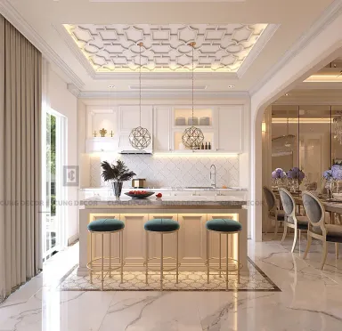 Phòng bếp - Nhà phố Hà Đô Quận 10 - Phong cách Bán cổ điển