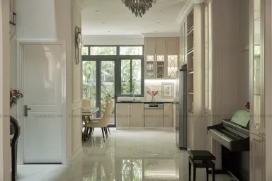 Phòng bếp Hành lang - Nhà phố liền kề Lakeview City - Phong cách Bán cổ điển