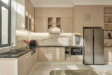 Phòng bếp - Nhà phố liền kề Lakeview City - Phong cách Bán cổ điển