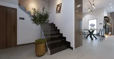 Cầu thang - Nhà phố Q. Bình Tân - Phong cách Modern