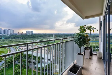 Lô gia - Căn hộ Palm Heights Quận 2 - Phong cách Bohemian + Modern