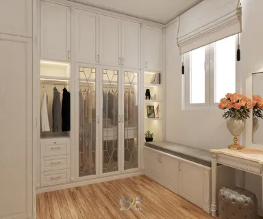 Phòng thay đồ - Biệt thự Bình Dương - Phong cách Neo Classic Phòng thay đồ - Biệt thự Bình Dương - Phong cách Neo Classic
