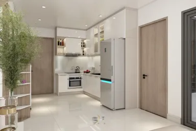Phòng bếp - Căn hộ tại Vinhomes Grand Park - Phong cách Modern