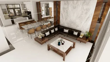 Phòng khách - Nhà phố khu Vinhomes Grand Park - Phong cách Modern