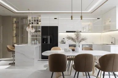 Phòng bếp Phòng ăn - Nhà phố Lê Trọng Tấn - Phong cách Modern