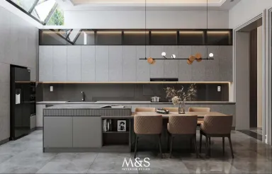 Phòng bếp Phòng ăn - Nhà phố Biên Hòa Đồng Nai - Phong cách Modern