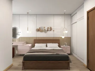 Phòng ngủ - Căn hộ M-One Quận 7 - Phong cách Modern