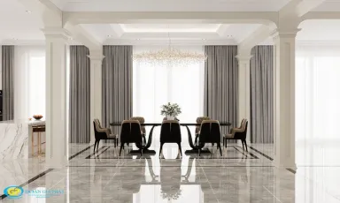 Phòng ăn - Nhà phố Buôn Mê Thuột - Phong cách Neo Classic