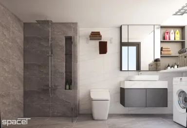 Phòng tắm - Nhà phố tại Bình Tân - Phong cách Modern