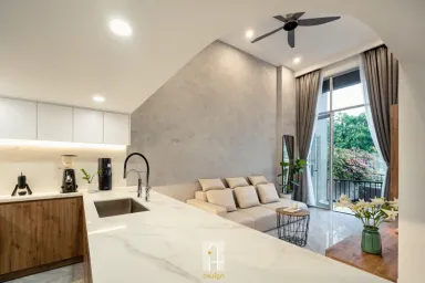 Phòng khách Phòng bếp - Căn hộ chung cư Gia Hòa Quận 9 - Phong cách Modern