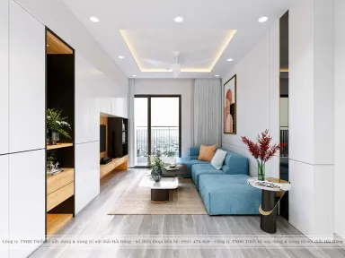Phòng khách - Căn hộ 65m2 HaDo Centrosa Garden - Phong cách Modern