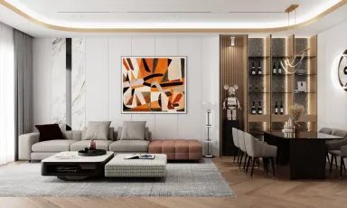 Phòng khách Phòng ăn - Nhà phố Ân Phú Buôn Ma Thuột - Phong cách Modern