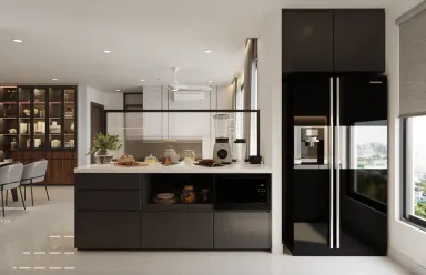 Phòng bếp - Căn hộ 85m2 Vinhomes Grand Park - Phong cách Modern