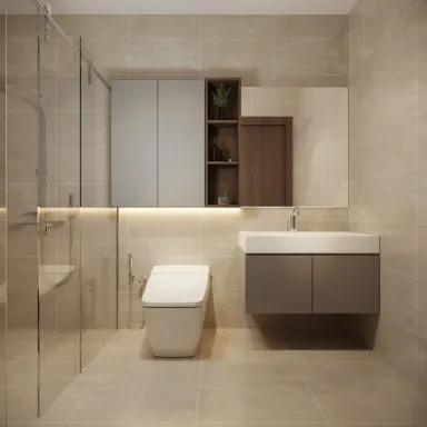  Phòng tắm - Căn hộ 85m2 Vinhomes Grand Park - Phong cách Modern 