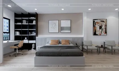 Phòng ngủ - Nhà phố 2 tầng - Phong cách Modern + Scandinavian