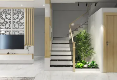 Cầu thang - Nhà phố 4 tầng - Phong cách Modern + Scandinavian