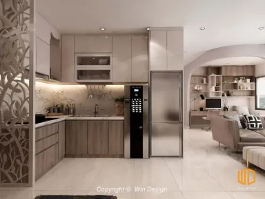 Phòng bếp - Căn hộ Vinhomes Ba Son - Phong cách Modern