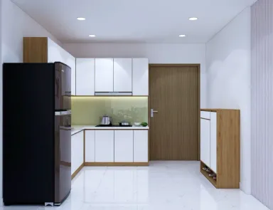 Phòng bếp - Căn hộ Vinhomes Grand Park Quận 9 - Phong cách Scandinavian