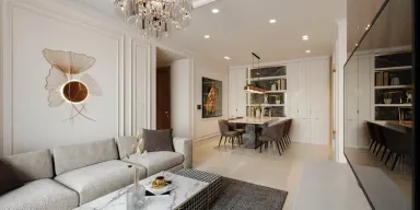Phòng khách - Căn hộ Newton Residence - Phong cách Neo Classic