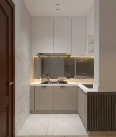 Phòng bếp - Căn hộ chung cư Mỹ Phúc Quận 8 - Phong cách Modern