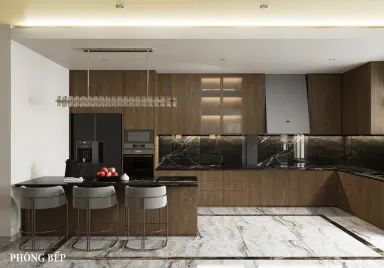 Phòng bếp - Căn hộ Eco Green Saigon - Phong cách Modern