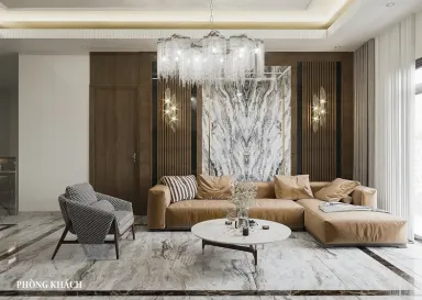 Phòng khách - Căn hộ Eco Green Saigon - Phong cách Modern
