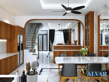 Phòng ăn - Nhà phố KĐT Vạn Phúc City - Phong cách Modern