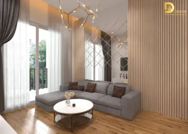 Phòng khách - Căn hộ Quận 8 - Phong cách Modern + Scandinavian