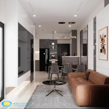 Phòng khách - Căn hộ Picity Quận 12 - Phong cách Modern + Minimalist