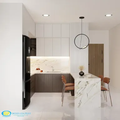 Phòng bếp - Căn hộ chung cư tại Bình Dương - Phong cách Minimalist