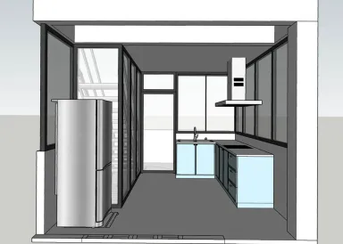 SketchUp Nhà phố Lãnh Binh Thăng Quận 11 - Tầng thượng