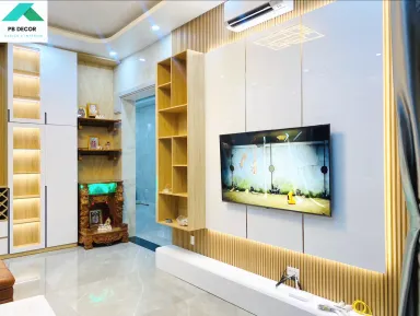 Phòng khách - Nhà phố Nhơn Trạch, Đồng Nai - Phong cách Modern
