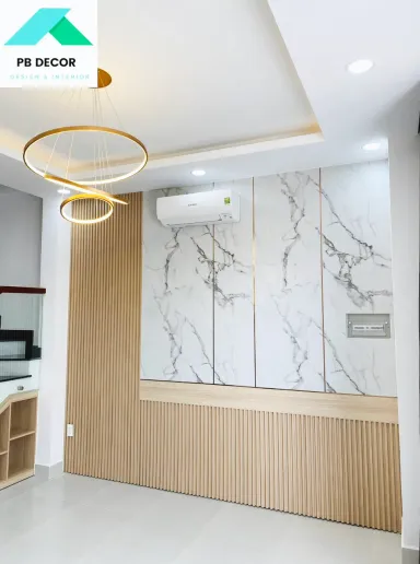 Phòng khách - Nhà phố Nhà Bè - Phong cách Modern