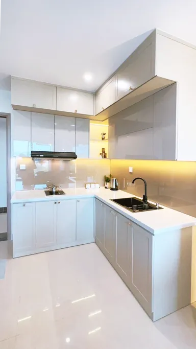 Phòng bếp - Căn hộ Vinhomes Q9 - Phong cách Modern