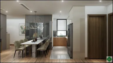 Phòng bếp - Căn hộ Eco Green Quận 7 - Phong cách Modern